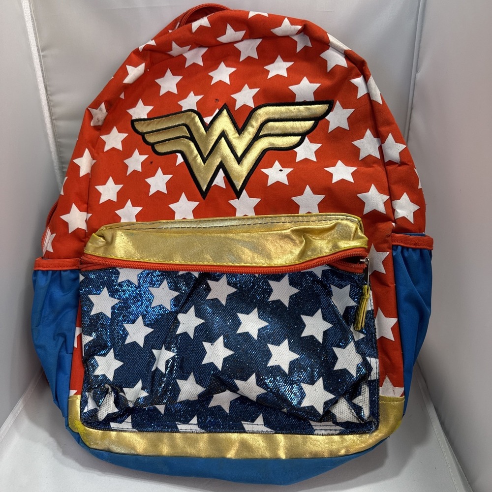 DC Comics Warner Brothers And Journeys Kids Wonder Woman Back Pack Pre-Owned
